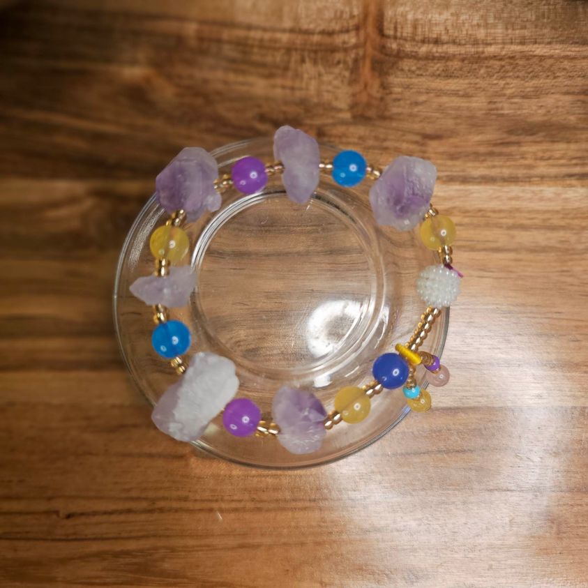 Random Handmade Stone Crystal Bracelet One Size Fits All